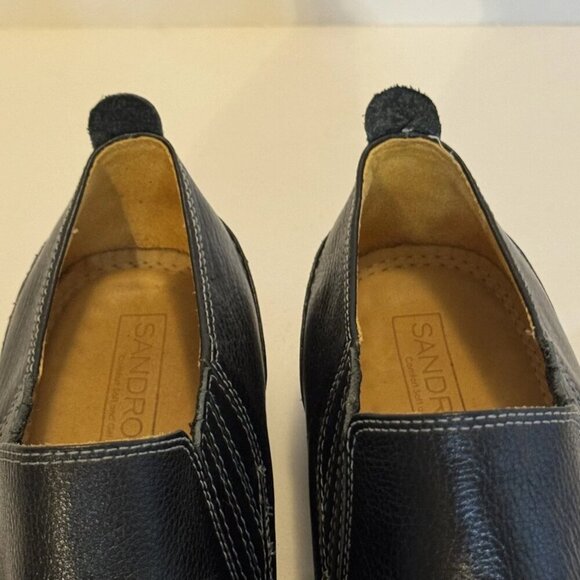 Sandro Shoes M 11.5D Casual Loafers Dress 220066 Black Leather Slip On Low Top main image 9